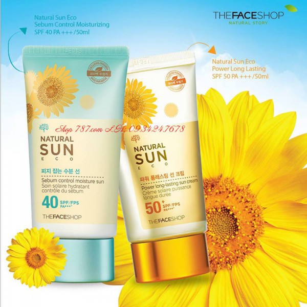 Kem Chống Nắng The Face Shop Natural Sun Eco SUPER PERFECT Sun Cream 50 SPF/FPS PA+++